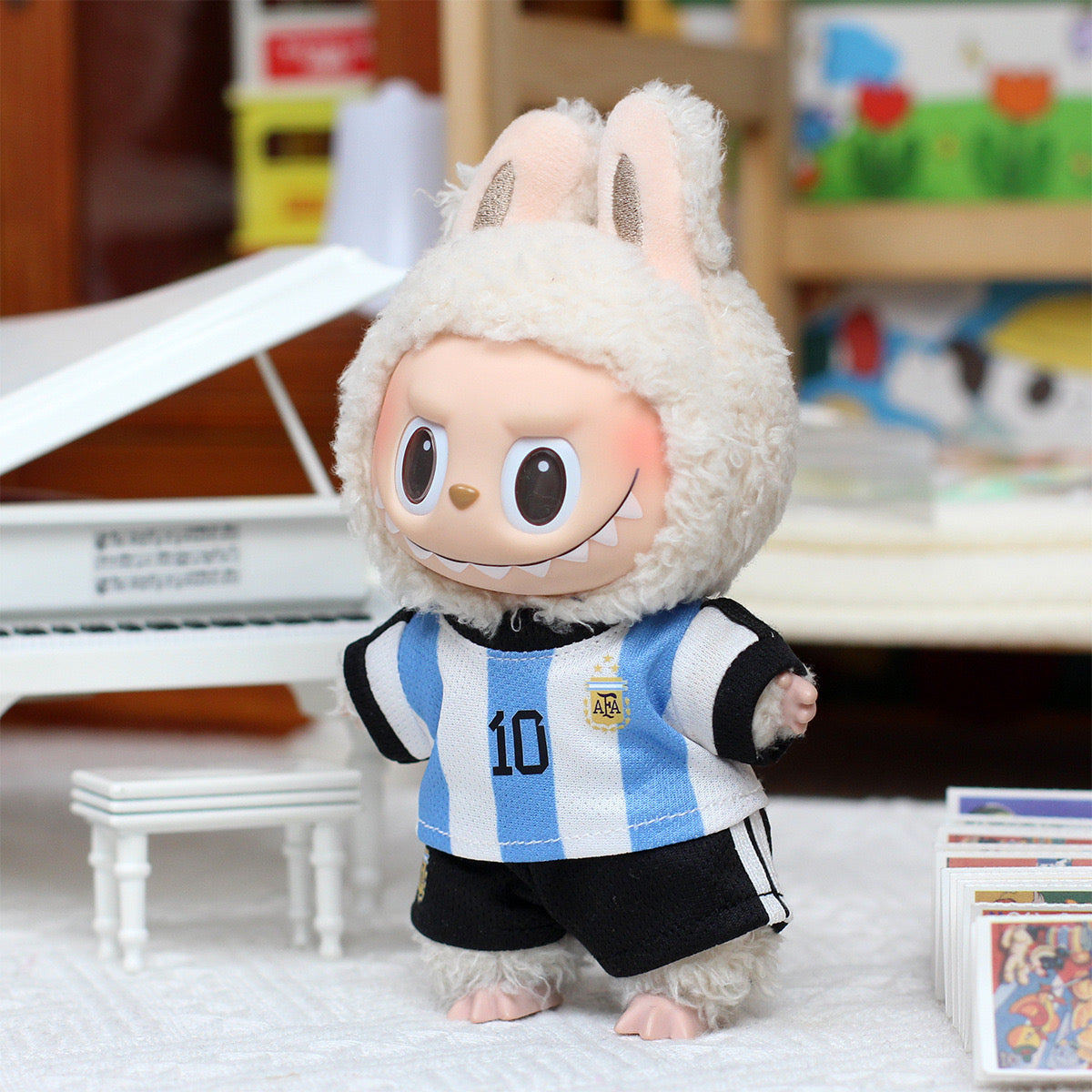 💙⚽🐵 Labubu x Argentina – Mini World Champ Style! 🇦🇷✨
