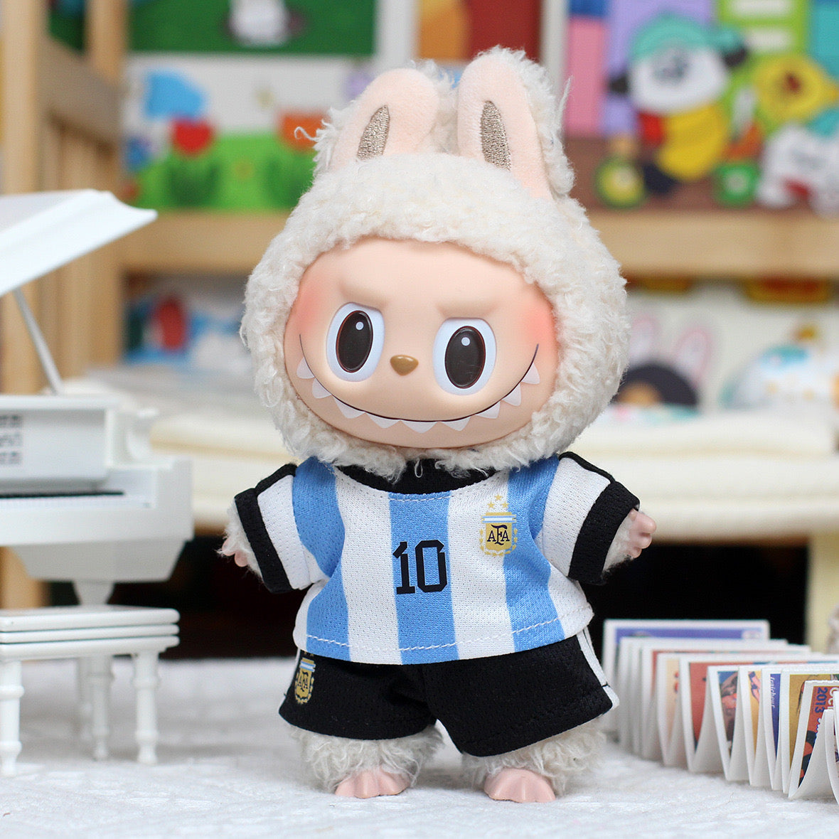 💙⚽🐵 Labubu x Argentina – Mini World Champ Style! 🇦🇷✨
