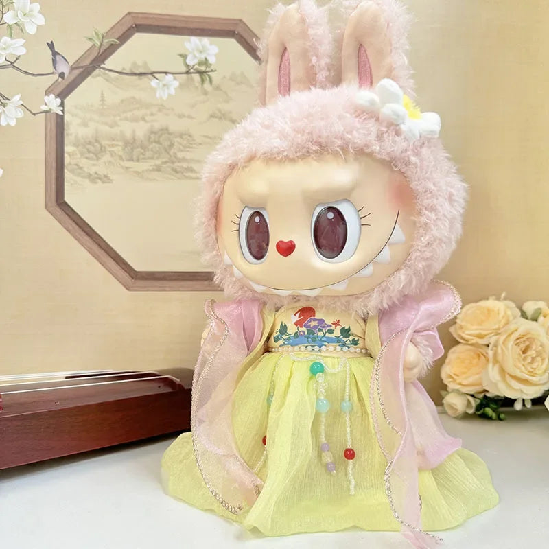 Ancient Elegance: Handcrafted Dresses for Labubu