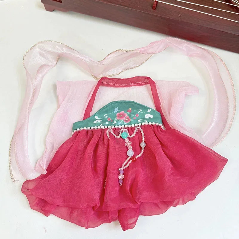 Ancient Elegance: Handcrafted Dresses for Labubu